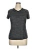 Danskin Now 100% Polyester Tweed Gray Active T-Shirt Size XL - photo 1