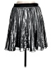 Express 100% Polyester Metallic Silver Casual Skirt Size M - photo 2
