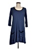 Inside Out Stripes Blue Casual Dress Size M - photo 1
