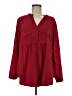 Torrid Burgundy Long Sleeve Blouse Size Med Plus (00) - photo 1
