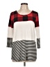 Brenda's Checkered-gingham Red 3/4 Sleeve T-Shirt Size L - photo 1