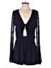 On Twelfth 100% Rayon Solid Blue Romper Size M (estimated) - photo 1