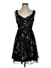 BCBGeneration 100% Polyester Graphic Black Cocktail Dress Size 4 - photo 1