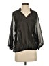 Sunny Taylor 100% Polyester Polka Dots Black 3/4 Sleeve Blouse Size S - photo 1