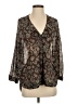 BLOUSE Brown Long Sleeve Blouse Size S - photo 1
