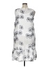 AGB 100% Polyester Graphic White Casual Dress Size 1X - photo 2
