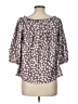 Unbranded 100% Polyester Gray 3/4 Sleeve Blouse Size L - photo 2