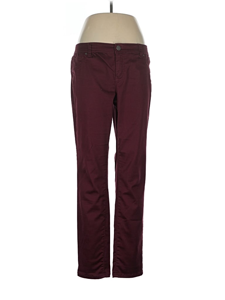Pre-owned Inc Denim Casual Pants In Burgundy