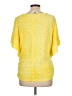 JM Collection Yellow Short Sleeve Top Size L - photo 2