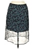 J.Crew 100% Cupro Animal Print Teal Casual Skirt Size XS - photo 2