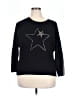 Brand Bazar Stars Black Pullover Sweater Size 4X - photo 1