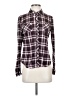 Vanity 100% Polyester Plaid Burgundy Long Sleeve Blouse Size S - photo 1