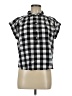Ann Taylor LOFT Checkered-gingham Black Sleeveless Blouse Size M - photo 1