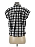 Ann Taylor LOFT Checkered-gingham Black Sleeveless Blouse Size M - photo 2