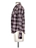 Vanity 100% Polyester Plaid Burgundy Long Sleeve Blouse Size S - photo 5