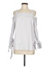 MICHAEL Michael Kors Silver 3/4 Sleeve Blouse Size M - photo 1