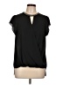 Mossimo 100% Polyester Black Short Sleeve Blouse Size L - photo 1