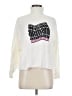 Point Sur 100% Polyester White Brown Long Sleeve Top Size M - photo 1