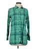 J.Jill Plaid Green Long Sleeve Button-Down Shirt Size S - photo 1