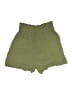 Point Sur 100% Viscose Solid Green Khaki Shorts Size XXS - photo 2