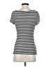 Max Studio Stripes White Short Sleeve T-Shirt Size S - photo 2