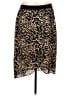 DressBarn 100% Polyester Animal Print Brown Casual Skirt Size L - photo 1