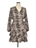 1.State 100% Polyester Animal Print Brown Cocktail Dress Size 16W - photo 1