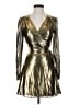 Gianni Bini 100% Polyester Metallic Gold Cocktail Dress Size S - photo 1