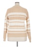 Veda 100% Cotton Stripes Tan Pullover Sweater Size XXL - photo 2