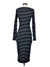 Just Fab Stripes Blue Casual Dress Size S - photo 2