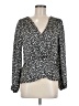 Lush 100% Polyester Black Long Sleeve Blouse Size M - photo 1