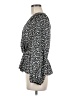 Lush 100% Polyester Black Long Sleeve Blouse Size M - photo 5