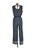 Max Studio Polka Dots Blue Jumpsuit Size L - photo 2