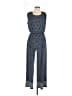 Max Studio Polka Dots Blue Jumpsuit Size L - photo 1