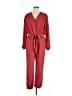 Prettygarden 100% Polyester Solid Red Jumpsuit Size XL - photo 1