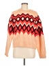 Joie Chevron-herringbone Orange Pullover Sweater Size M - photo 1