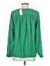 Ann Taylor 100% Polyester Green Long Sleeve Blouse Size XS - photo 2
