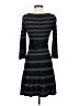 Studio M Stripes Gray Casual Dress Size S - photo 2