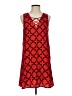 Pink Owl 100% Polyester Red Casual Dress Size S - photo 1