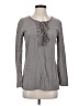 Max Studio 100% Rayon Gray Long Sleeve Top Size S - photo 1