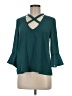 Live 4 Truth 100% Polyester Teal 3/4 Sleeve Blouse Size M - photo 1