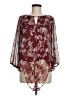 West Kei 100% Polyester Burgundy 3/4 Sleeve Blouse Size M - photo 1