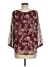 West Kei 100% Polyester Burgundy 3/4 Sleeve Blouse Size M - photo 2