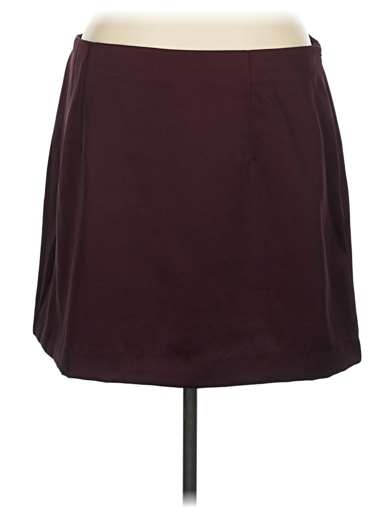 Pre-owned A New Day Casual Skirt In Burgundy