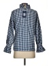 Elisabeth Williams Checkered-gingham Blue 3/4 Sleeve Blouse Size 0 - photo 2
