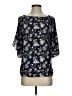 Ann Taylor LOFT 100% Rayon Black Blue 3/4 Sleeve Blouse Size XS - photo 1