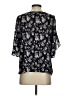 Ann Taylor LOFT 100% Rayon Black Blue 3/4 Sleeve Blouse Size XS - photo 2