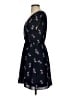 Madewell 100% Polyester Floral Black Casual Dress Size 0 - photo 5