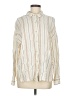 Be Cool Stripes Ivory Long Sleeve Button-Down Shirt Size Med - Lg - photo 1