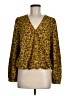A New Day 100% Polyester Yellow Long Sleeve Blouse Size M - photo 1